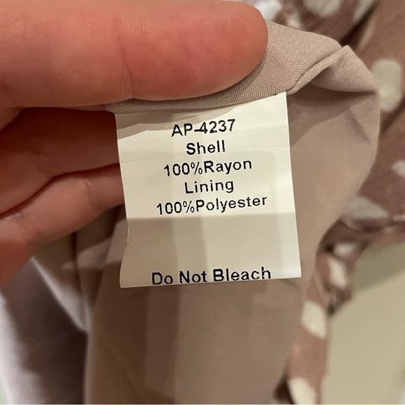 Pink Lily TRUSTING IN YOU TAUPE DOTTED DRESS ROMPER Size XL - Picture 6 of 7